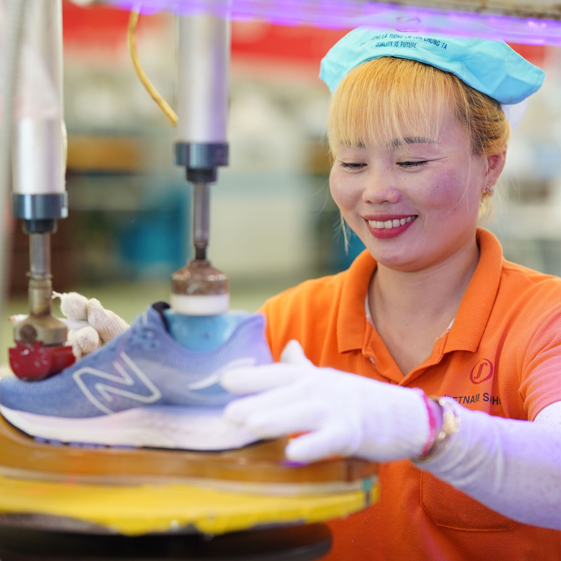 Woman working in factory
